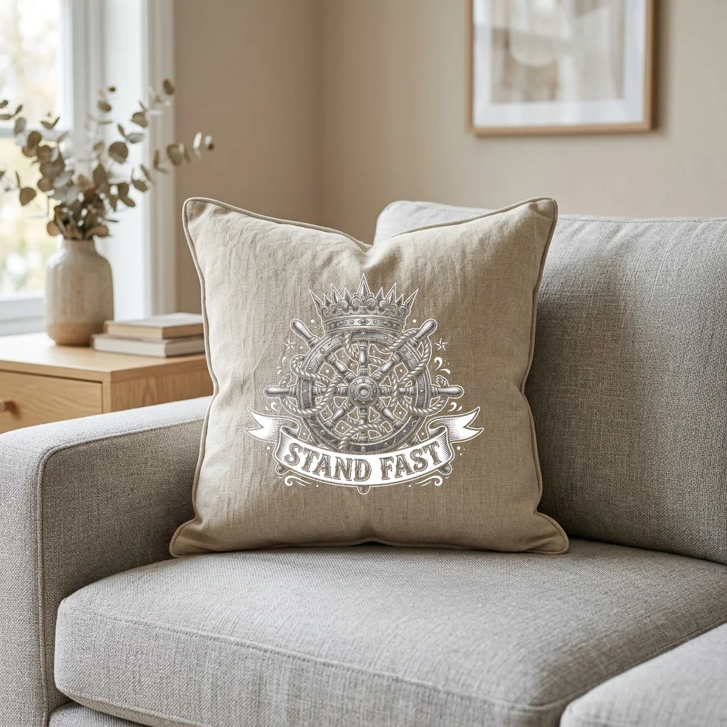 Neon Controller Arcade — Square Linen Throw Pillow 18x18 (Natural Linen)