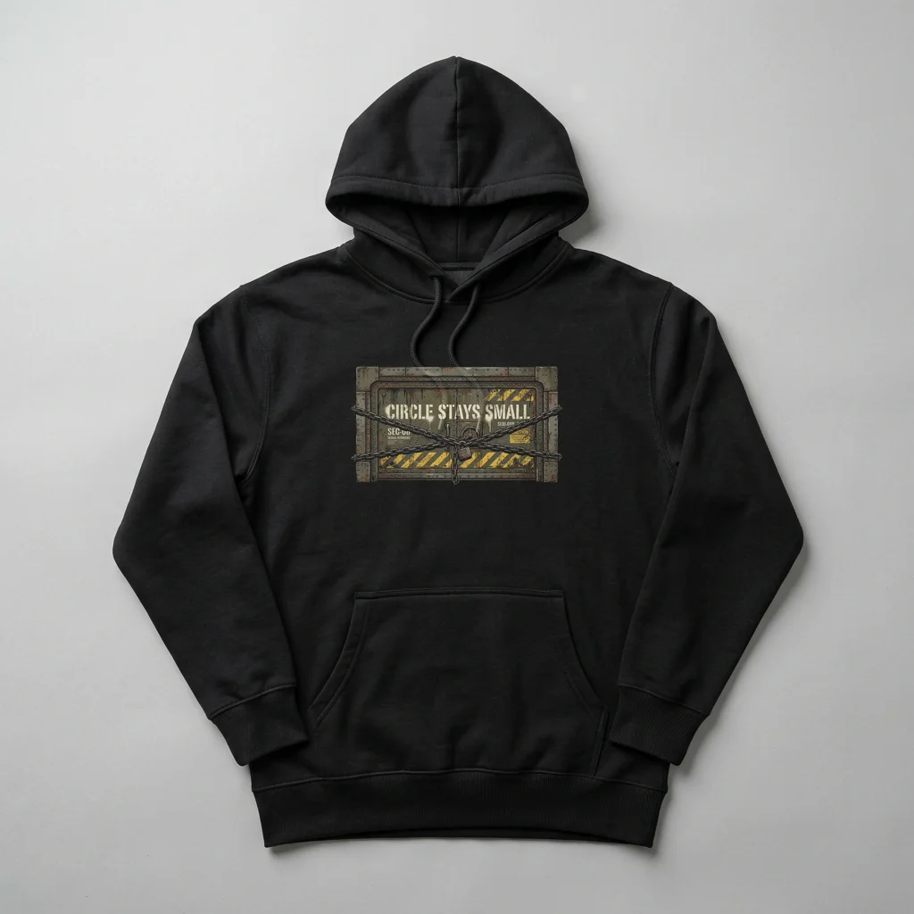 Sunset at the Gravity Laundromat — Heavyweight Pullover Hoodie (Charcoal Black)