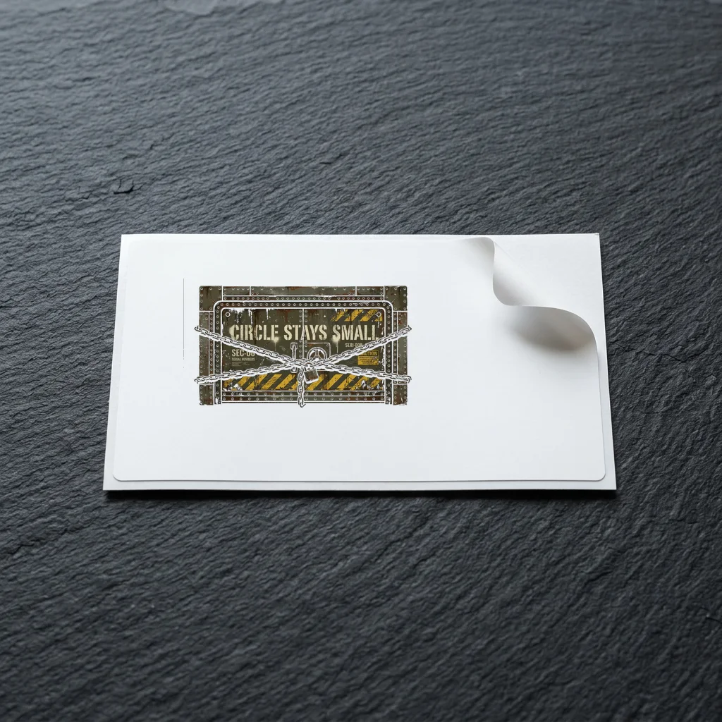 Sunset at the Gravity Laundromat — Die-Cut Matte Vinyl Sticker (4-Inch)