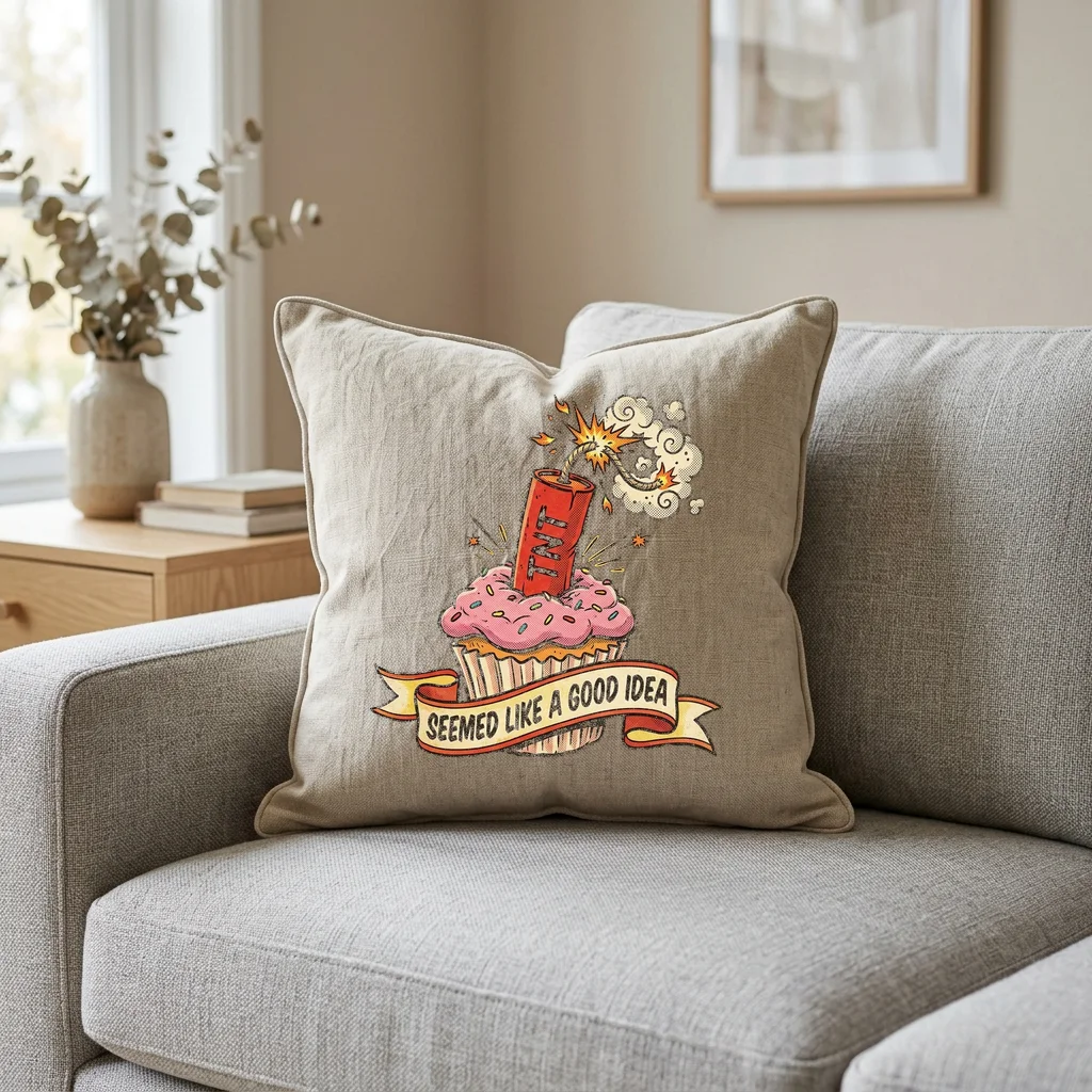 Street Drum Machine 16-Pads — Square Linen Throw Pillow 18x18 (Natural Linen)