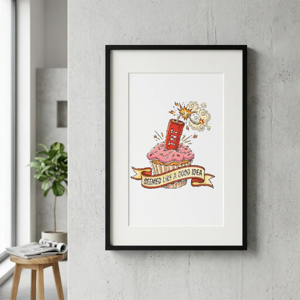 Street Drum Machine 16-Pads — Gallery Framed Art Poster (Exhibition Frame)