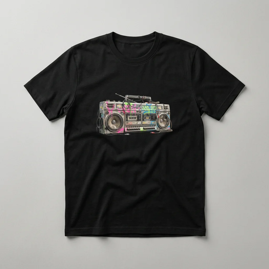 Spray Can Skull Gas Mask — Classic Streetwear T-Shirt (Jet Black)