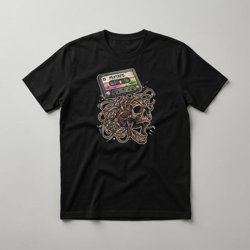 Barbed Wire Brass Knuckles — Classic Streetwear T-Shirt (Jet Black)