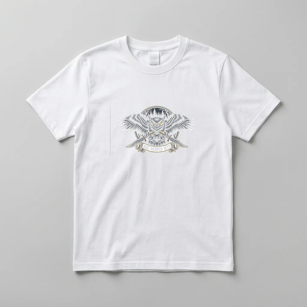 Shoulder Devil Whispering — Everyday Crewneck Tee (Pure White)