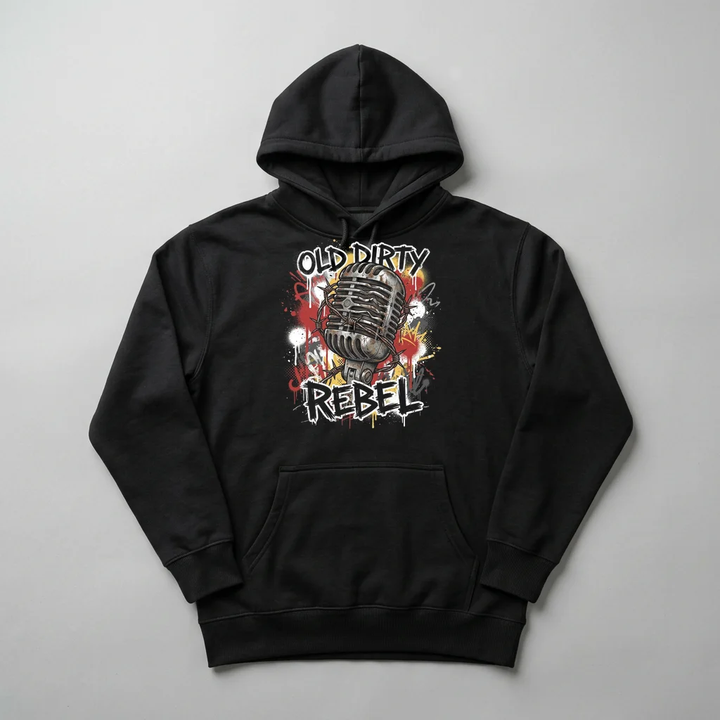 Shoulder Devil Whispering — Heavyweight Pullover Hoodie (Charcoal Black)