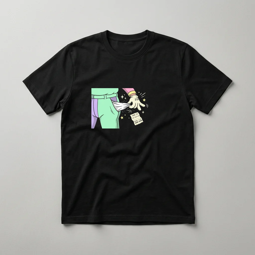 Red Button "DO NOT PUSH" — Classic Streetwear T-Shirt (Jet Black)