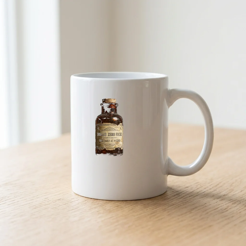 Measure Twice. Cuss Once. Heavyweight T-Shirt — Ceramic Coffee Mug 11oz (Glossy White)