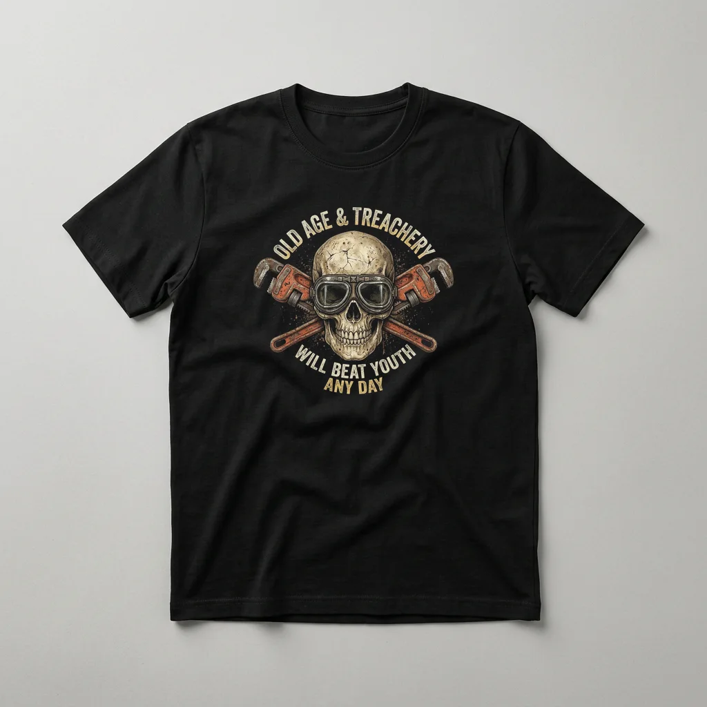 Wrench Dropped in Engine — Classic Streetwear T-Shirt (Jet Black)