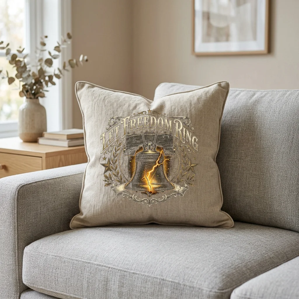 Moon Moth and Thorns Throw — Square Linen Throw Pillow 18x18 (Natural Linen)