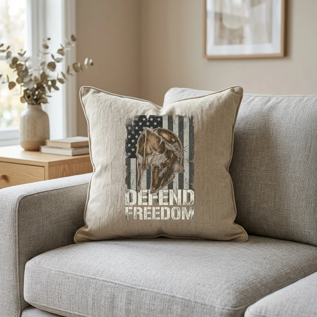 Moonlit Court Fantasy Art Print — Square Linen Throw Pillow 18x18 (Natural Linen)