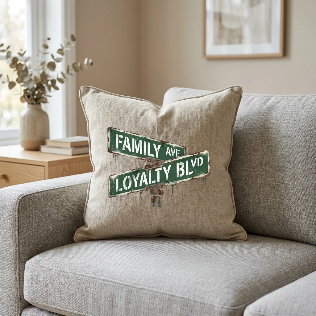 Spectral Stag Gothic Crewneck — Square Linen Throw Pillow 18x18 (Natural Linen)