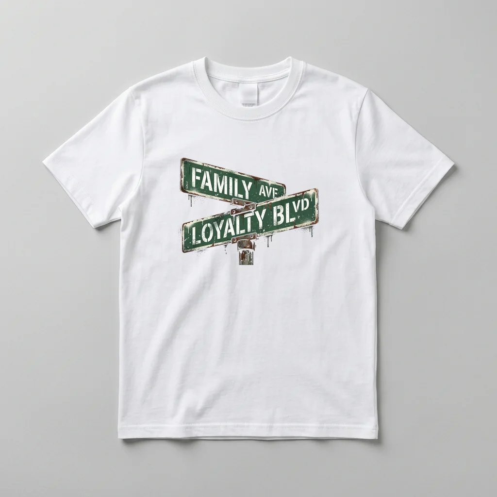 Spectral Stag Gothic Crewneck — Everyday Crewneck Tee (Pure White)