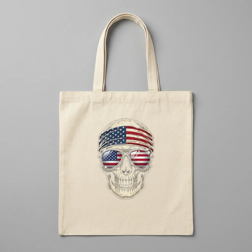 Matching Wolf & Moon Pair — Organic Cotton Canvas Tote Bag (Natural)